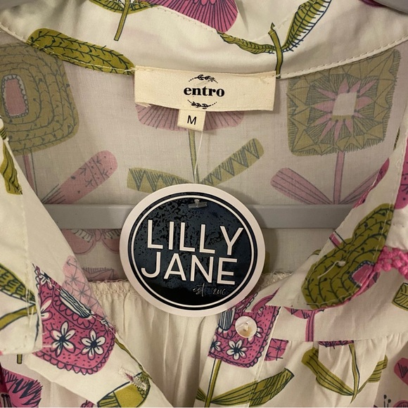 Entro Pink and Green Patterned Dress - Picture 2 of 10